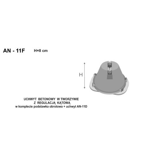 Uchwyt betonowy w tworzywie z podstawą obrotową /TB/ AN-11F B931508 AN-KOM - 1186992574[1].jpg